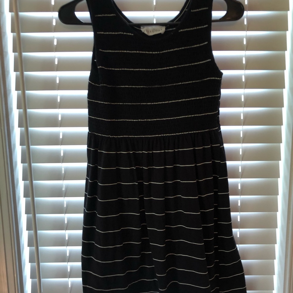 black and white stripped dress or coverup